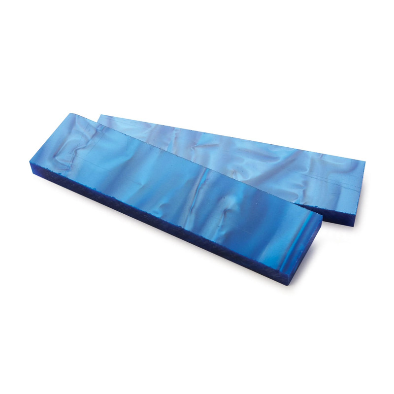 Acrylic Knife Scales - 1-1/2" W x 6" L - Pair - Color:Cobalt - Thickness:3/8"
